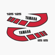 Kit autocollants Yamaha 125 TY 1K6 Rouge