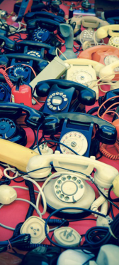 Sticker Porte Telephones Vintage - Sticker Porte