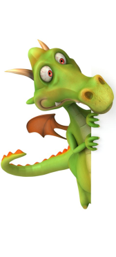Sticker Porte Dragon Rigolo - Sticker Porte