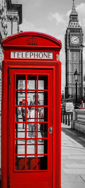 Sticker Porte Cabine Téléphone Londres - Sticker Porte