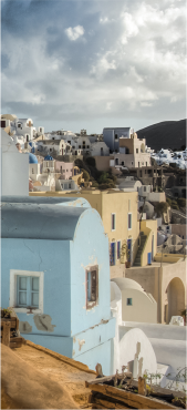 Sticker Porte Paysage En Grece - Sticker Porte
