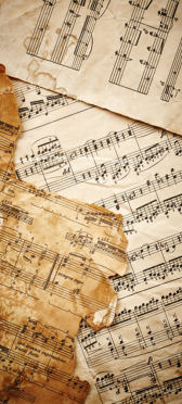 Sticker Porte Partitions De Musique - Sticker Porte