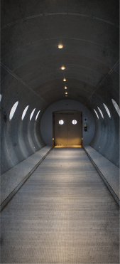 Sticker Porte Tunnel Sombre - Sticker Porte