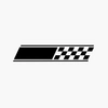 Bande décorative adhésive racing damier (20 cm) Bande décorative adhésive racing damier (20 cm)