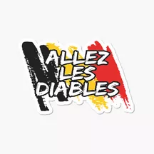 Diables Rouges Soccer Car Sticker Sticker Football Equipe de Belgique Allez les Diables Rouges Drapeau