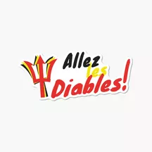 Allez Allez Song Diable Rouges Sticker Football Equipe de Belgique Allez les Diables Rouges Drapeau