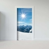 Sticker Porte Montagne Neige Sticker Porte Montagne Neige