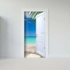 Sticker Porte Effet Ouvert Ile Paradisiaque 1 Sticker Porte Effet Ouvert Ile Paradisiaque 1