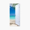 Sticker Porte Effet Ouvert Ile Paradisiaque 1 Sticker Porte Effet Ouvert Ile Paradisiaque 1