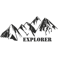 Sticker Montagne Explorer