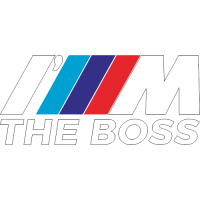 Sticker BMW M I'm the Boss Blanc