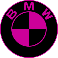 Sticker BMW Logo Rose