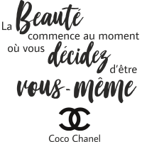Stickers Citation Coco Chanel Mpa Deco