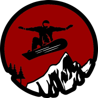 Sticker Déco Snowboard Mountain Tricks Rouge