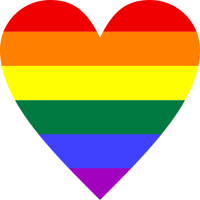 Sticker Coeur Drapeau LGBT Gay Pride