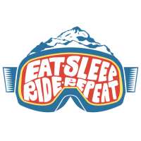 Sticker Déco Snowboard Ski Masque Eat Sleep Ride Repeat