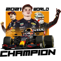 Sticker F1 Max Verstappen Champion du monde 2021