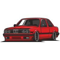 Sticker BMW E30 Voiture