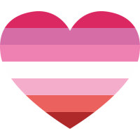 Sticker Coeur Drapeau Lesbien