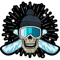 Sticker Déco Snowboard Skull
