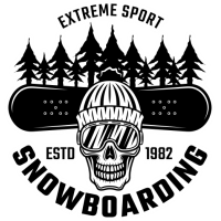 Sticker Déco Snowboarding Extreme Sport