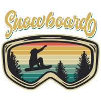 Sticker Déco Snowboard Masque Tricks