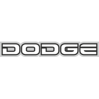 Autocollant Dodge Gris