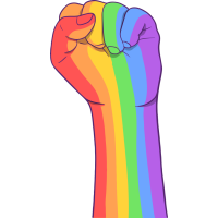 Sticker Drapeau LGBT Gay Poing