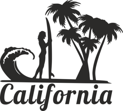 Sticker muraux Surf Californie - Stickers Monuments