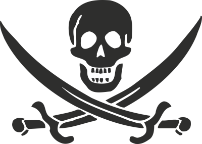 Sticker Skull Pirate - Stickers Tetes de Mort