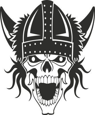 Sticker Skull Viking - Stickers Tetes de Mort