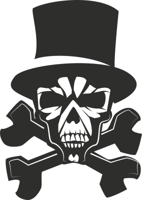Sticker Skull Chapeau - Stickers Tetes de Mort