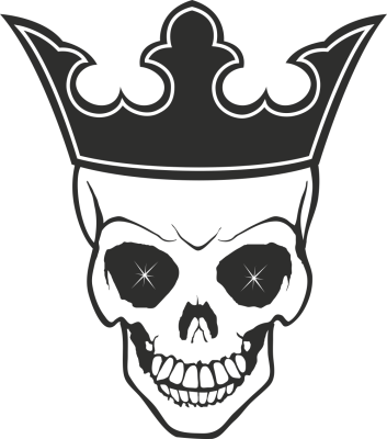 Sticker Skull Crown - Stickers Tetes de Mort