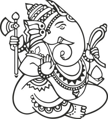 Sticker Symbole Ganesh 4 - Stickers Symbole Ganesh