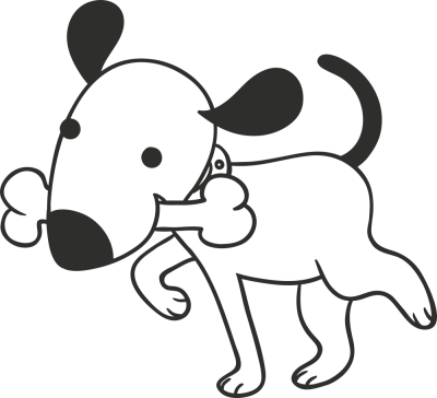 Sticker Chien Os 2 - Stickers Chien