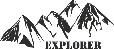 Sticker Montagne Explorer - Stickers 4x4 Logo Racers