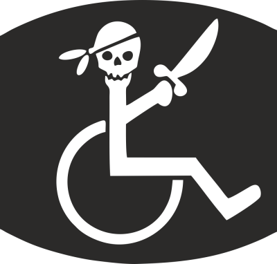 Sticker Handicapé Pirate - Stickers Humours Sticker Handicapé Pirate - Stickers Humours