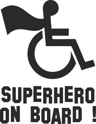 Sticker Handicapé Superhero - Stickers Humours Sticker Handicapé Superhero - Stickers Humours