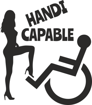 Sticker Handicapé Capable - Stickers Humours