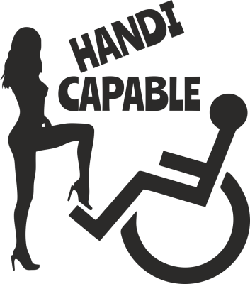 Sticker Handicapé Capable - Stickers Humours Sticker Handicapé Capable - Stickers Humours