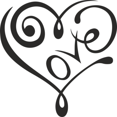 Sticker Coeur Love 2 - Stickers Amour