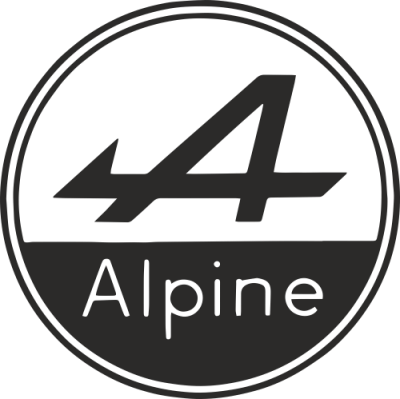 Sticker Alpine Rond - Stickers Auto Alpine
