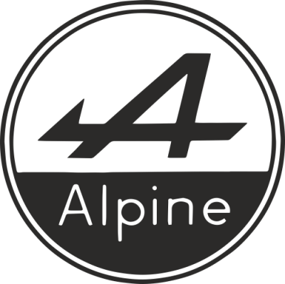Sticker Alpine Rond - Stickers Auto Alpine Sticker Alpine Rond - Stickers Auto Alpine