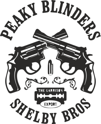 Sticker Peaky Blinders Gun Shelby - Stickers Peaky Blinders
