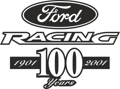 ford racing 100 ans - Stickers Auto Ford