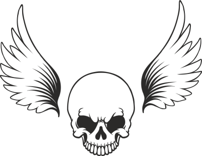 Sticker Skull Wings - Stickers Tetes de Mort