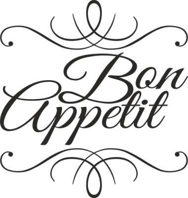 Sticker Mural Bon Appetit 9 - Stickers Textes et Citations Cuisine