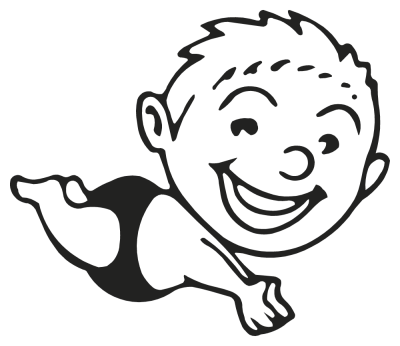enfant plongeur - Stickers Humours enfant plongeur - Stickers Humours