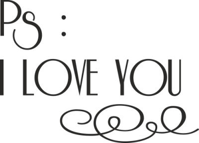Sticker Citation PS I love you - Stickers Citation Chambre Sticker Citation PS I love you - Stickers Citation Chambre
