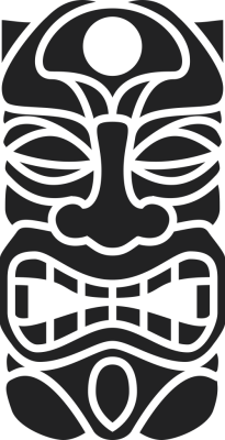 Sticker Tiki Totem Mask 5 - Stickers Camping Car